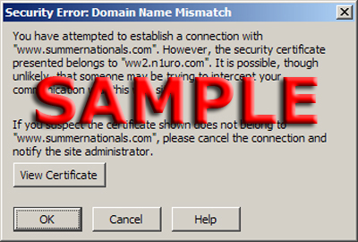 Common Security Warning